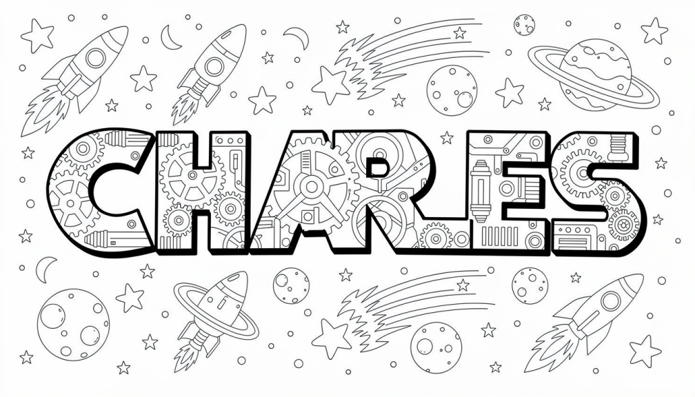 Charles Coloring Page - Free Printable Name Template