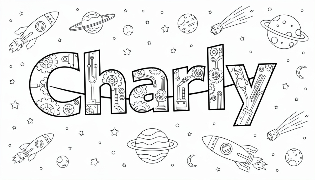 Charly Coloring Page - Free Printable Name Template