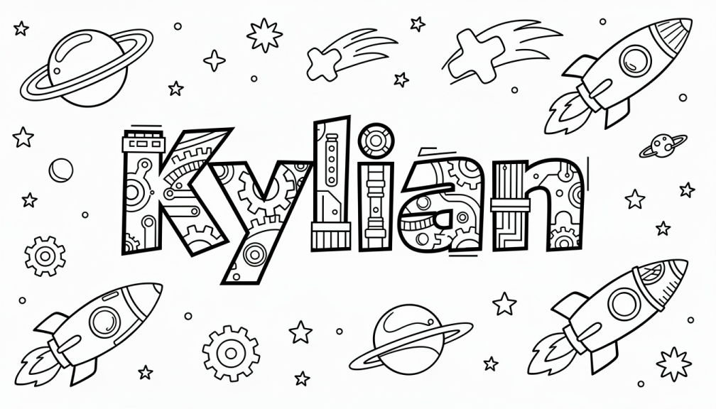 Kylian Coloring Page - Free Printable Name Template