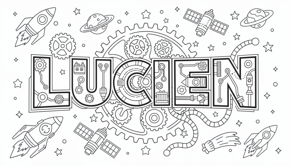 Lucien Coloring Page - Free Printable Name Template