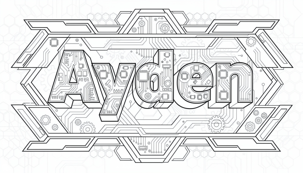 Ayden Coloring Page - Free Printable Name Template