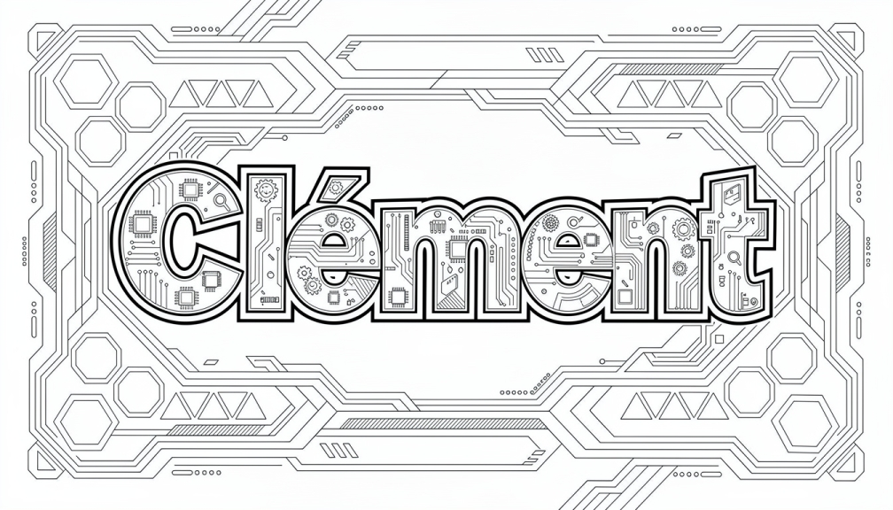 Clément Coloring Page - Free Printable Name Template