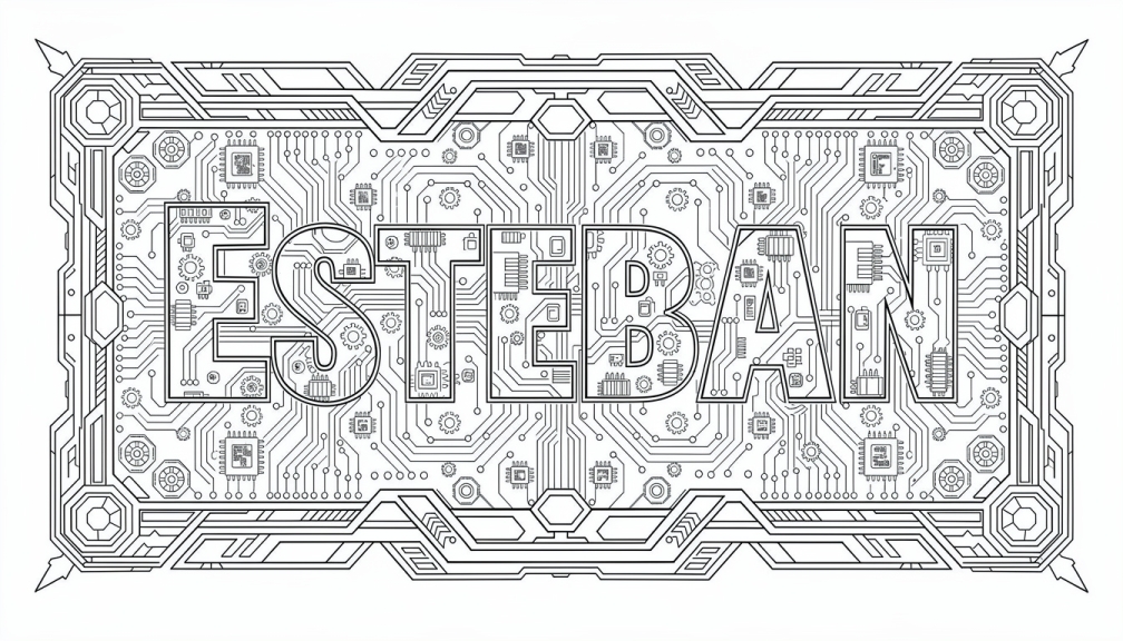 Esteban Coloring Page - Free Printable Name Template