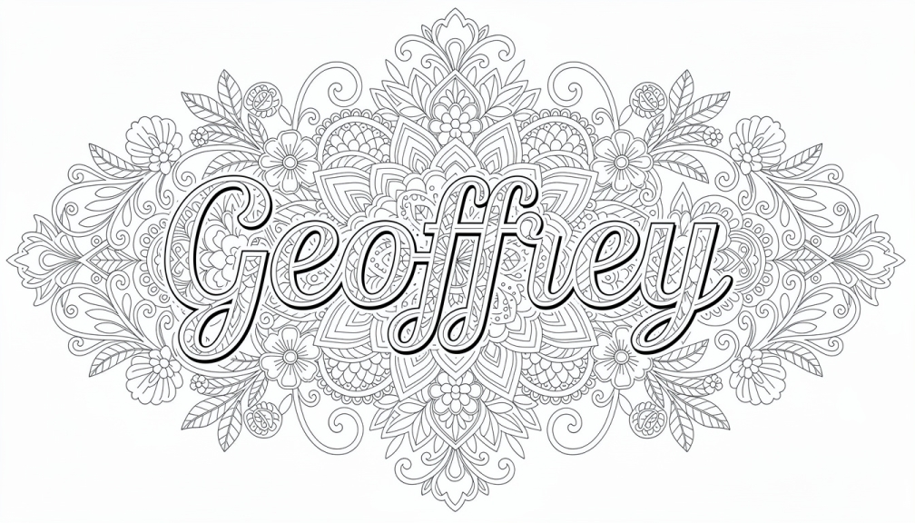 Disegno da Colorare Geoffrey - Modello Nome Gratuito