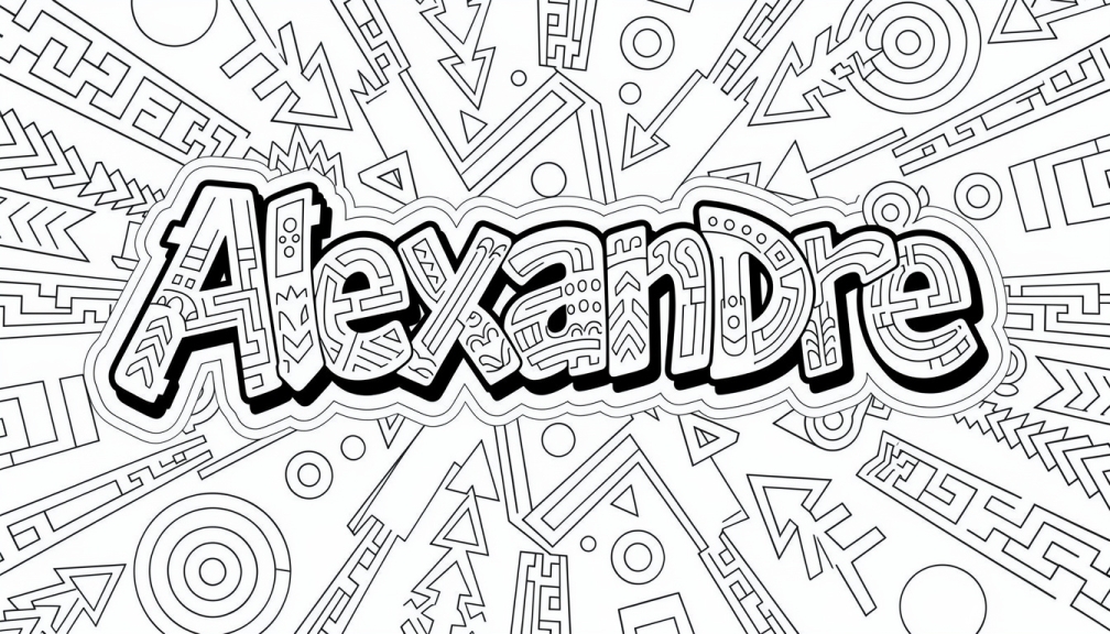 Alexandre Coloring Page - Free Printable Name Template