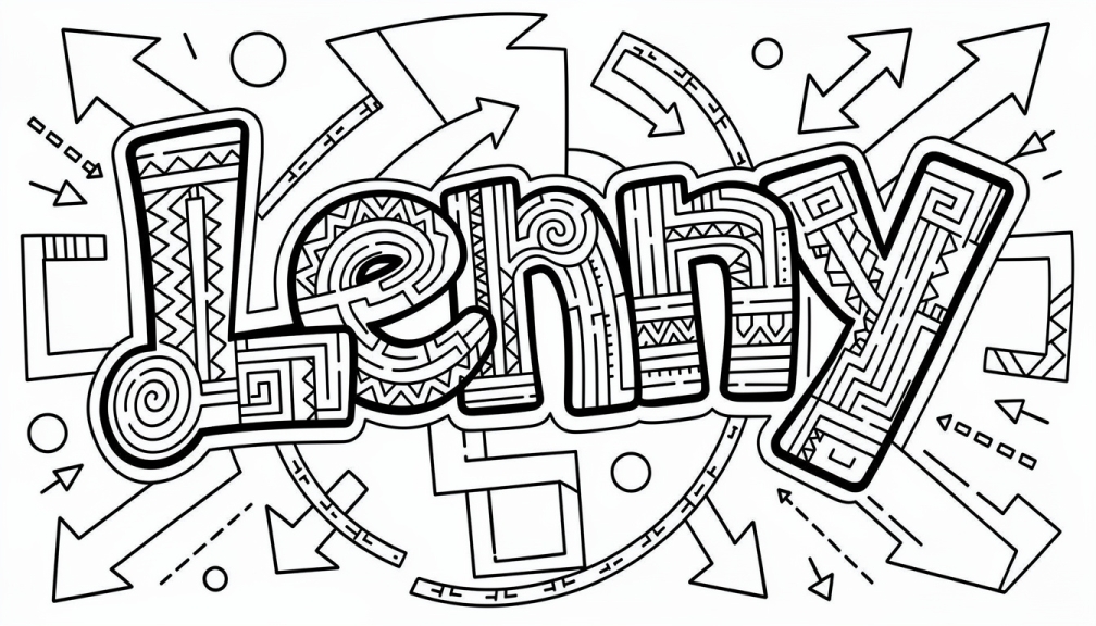 Lenny Coloring Page - Free Printable Name Template