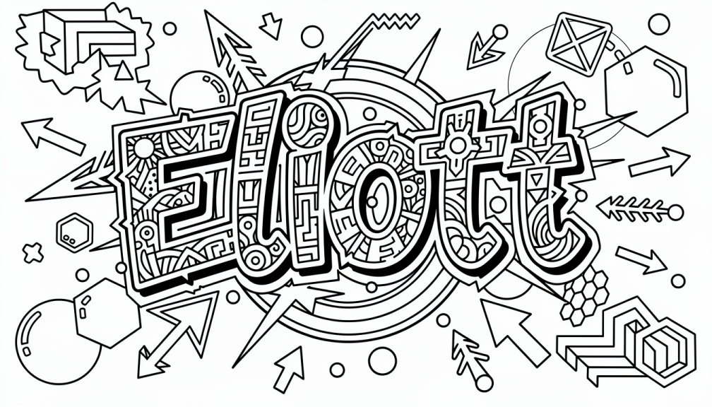 Eliott Coloring Page - Free Printable Name Template