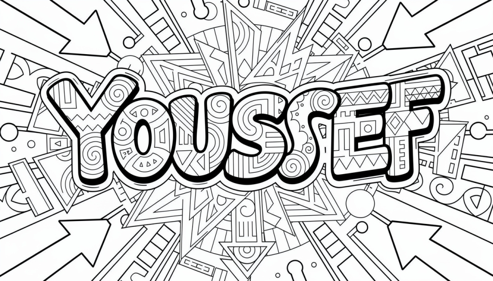 Youssef Coloring Page - Free Printable Name Template