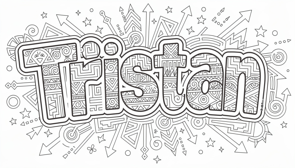 Tristan Coloring Page - Free Printable Name Template