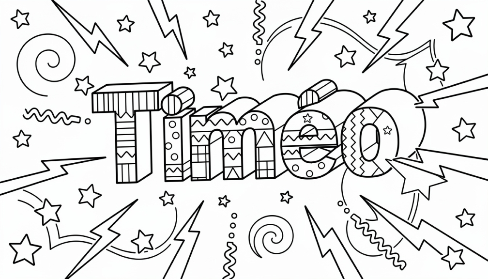 Timéo Coloring Page - Free Printable Name Template