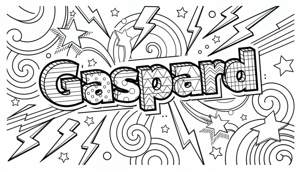 Gaspard Coloring Page - Free Printable Name Template