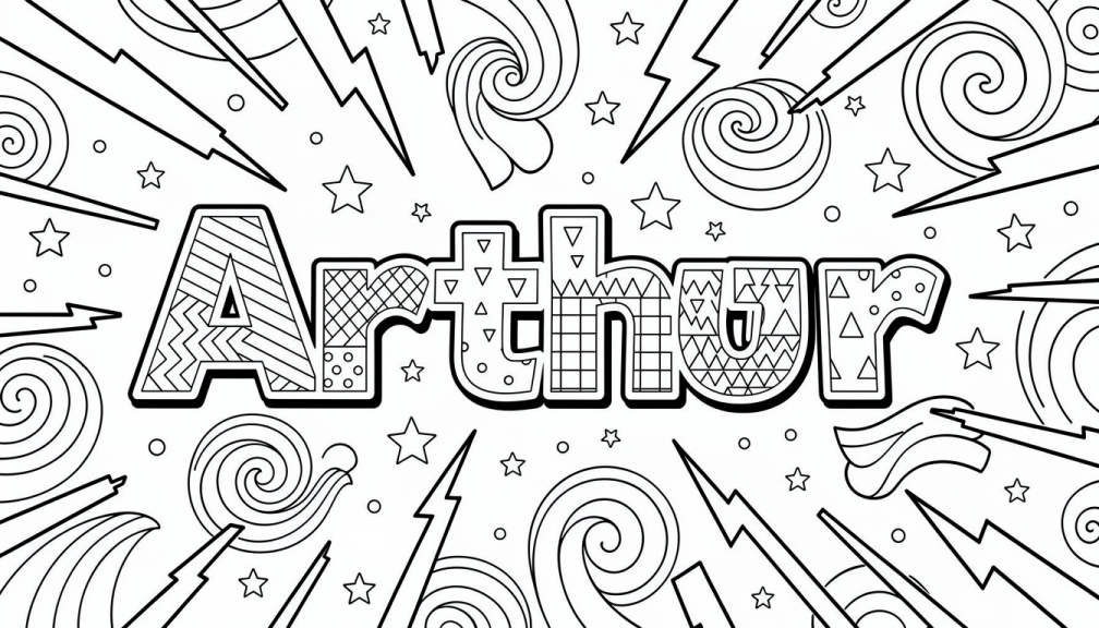 Arthur Coloring Page - Free Printable Name Template