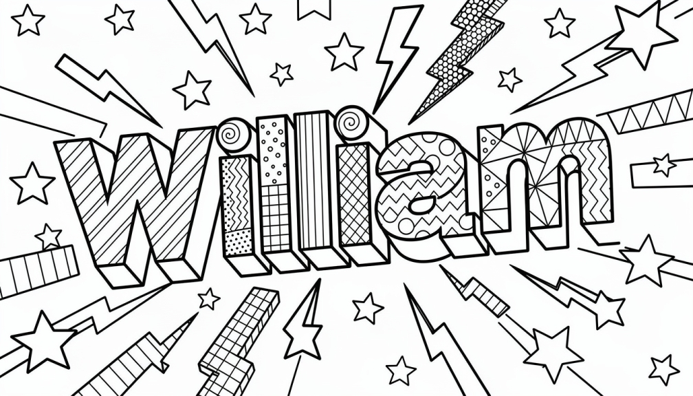William Coloring Page - Free Printable Name Template