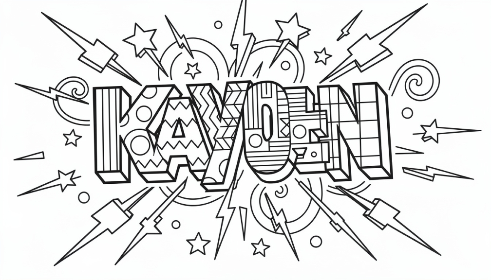 Kayden Coloring Page - Free Printable Name Template