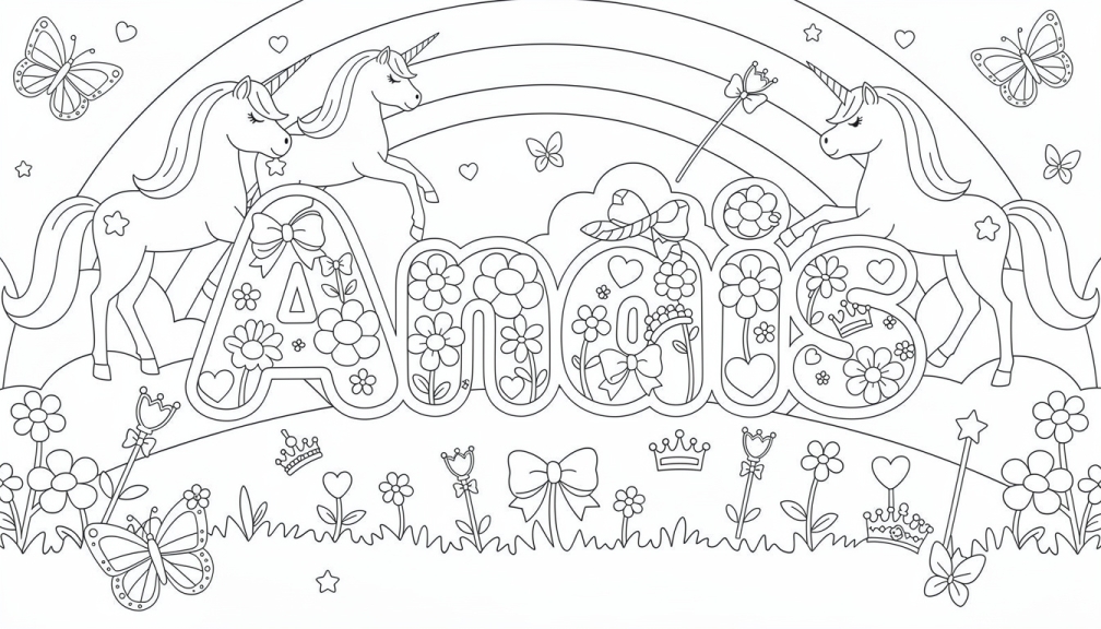 Anaïs Coloring Page - Free Printable Name Template