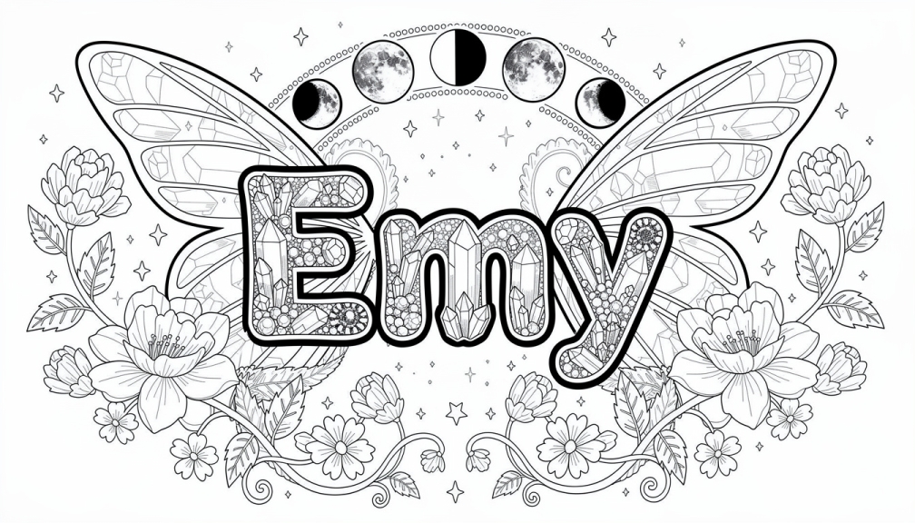 Emy Coloring Page - Free Printable Name Template