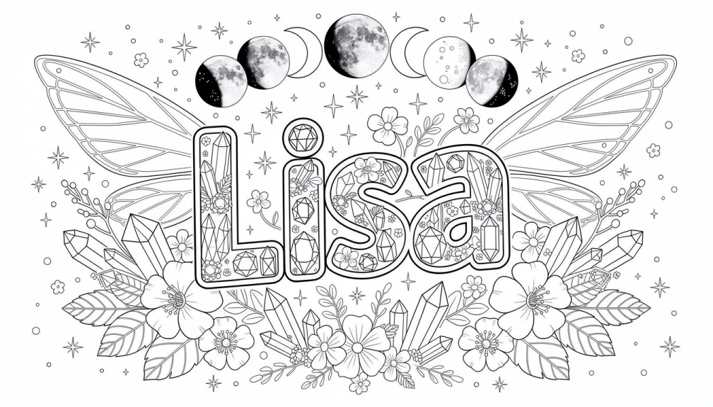Lisa Coloring Page - Free Printable Name Template