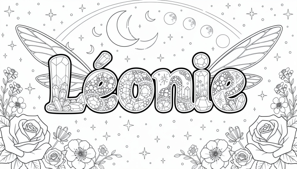 Léonie Coloring Page - Free Printable Name Template