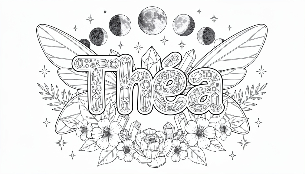 Théa Coloring Page - Free Printable Name Template