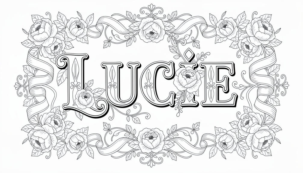 Lucie Coloring Page - Free Printable Name Template