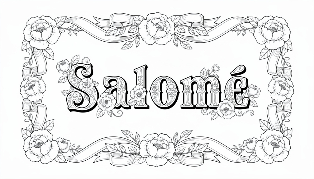 Salomé Coloring Page - Free Printable Name Template