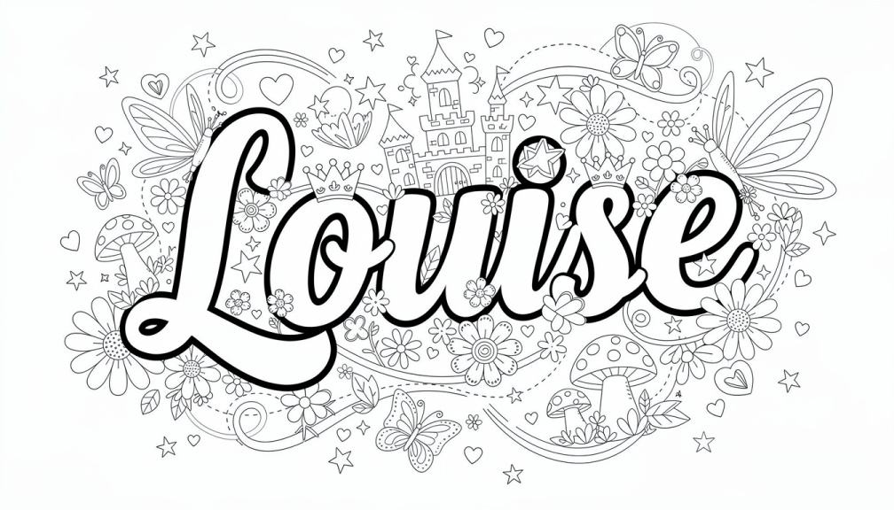 Louise Coloring Page - Free Printable Name Template