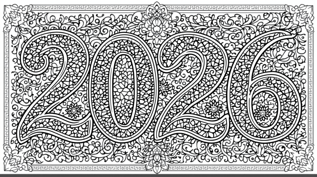 2026年ヴィクトリアン様式の豪華な塗り絵 - バロック調の繊細な装飾パターンで上級者向け大人の塗り絵