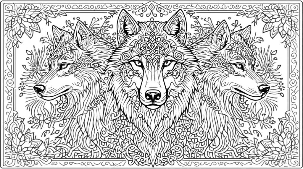 美しい雪の結晶と幾何学模様が織りなす冬のマンダラ塗り絵