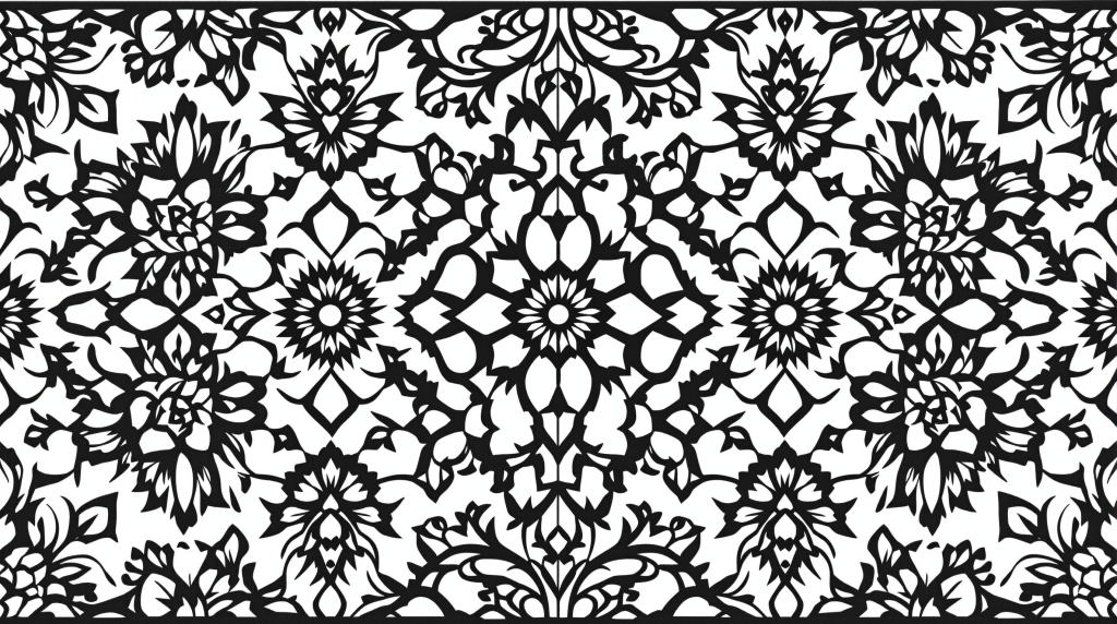 精密な幾何学模様が美しい円形デザインの曼荼羅塗り絵