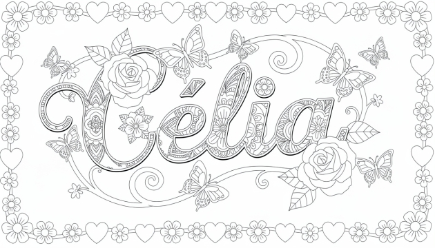 Célia Coloring Page - Free Printable Name Template