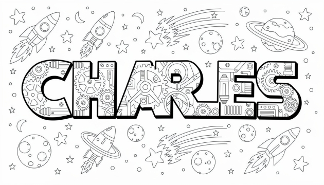 Charles Coloring Page - Free Printable Name Template