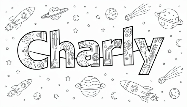 Charly Coloring Page - Free Printable Name Template