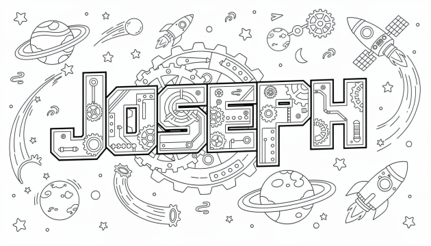 Joseph Coloring Page - Free Printable Name Template