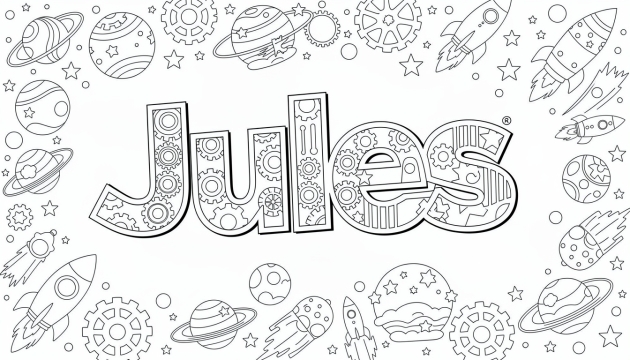 Jules Coloring Page - Free Printable Name Template