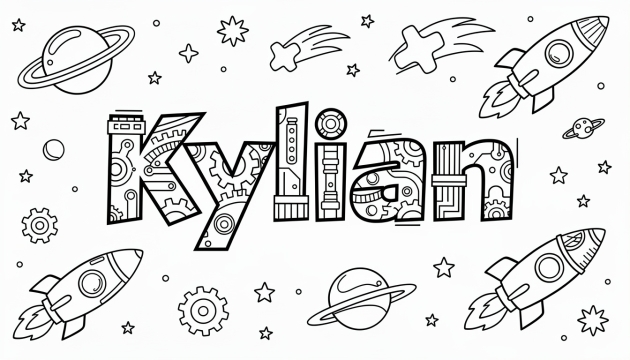 Kylian Coloring Page - Free Printable Name Template
