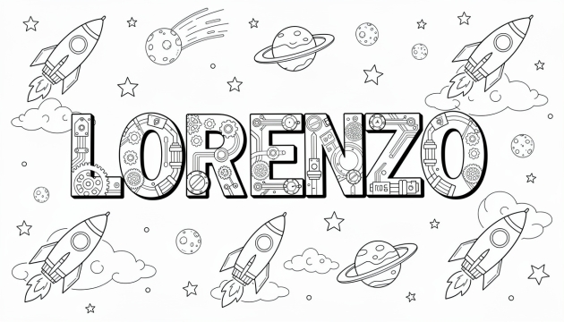 Lorenzo Coloring Page - Free Printable Name Template