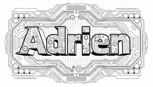 Adrien Coloring Page - Free Printable Name Template
