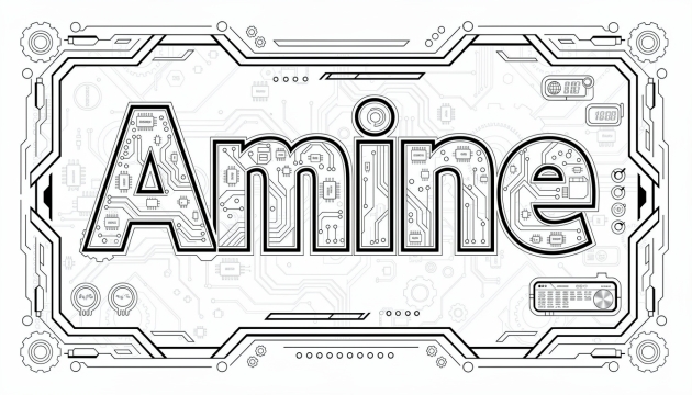 Amine Coloring Page - Free Printable Name Template