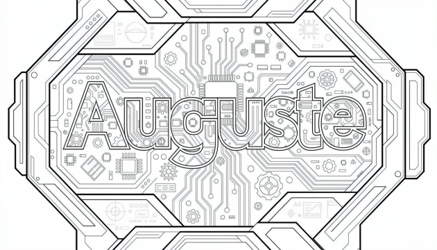 Auguste Coloring Page - Free Printable Name Template
