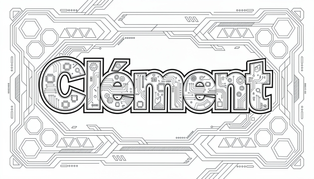 Clément Coloring Page - Free Printable Name Template