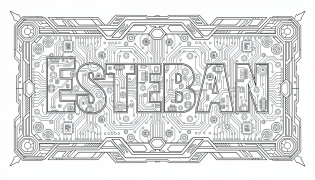 Esteban Coloring Page - Free Printable Name Template