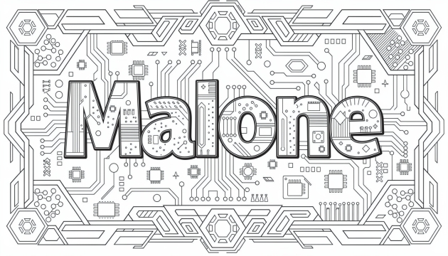 Malone Coloring Page - Free Printable Name Template