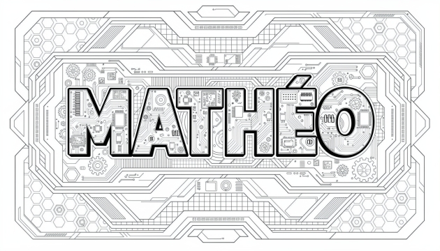 Mathéo Coloring Page - Free Printable Name Template