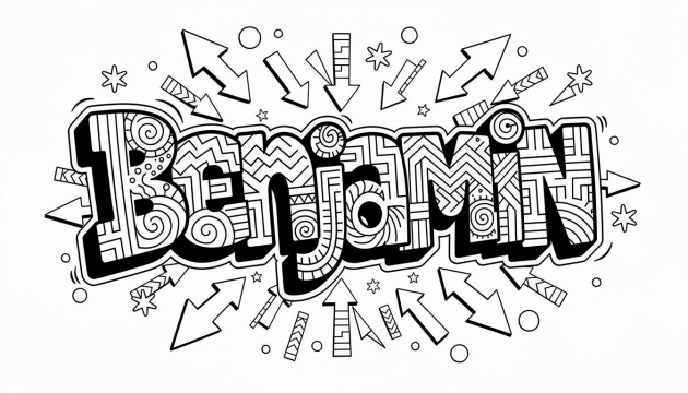 Benjamin Coloring Page - Free Printable Name Template
