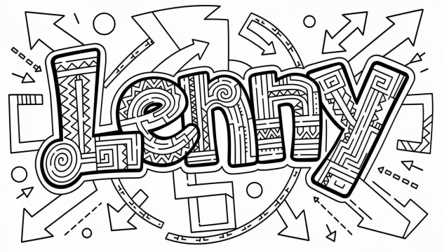 Lenny Coloring Page - Free Printable Name Template