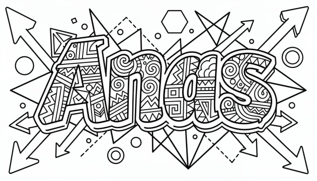Anas Coloring Page - Free Printable Name Template