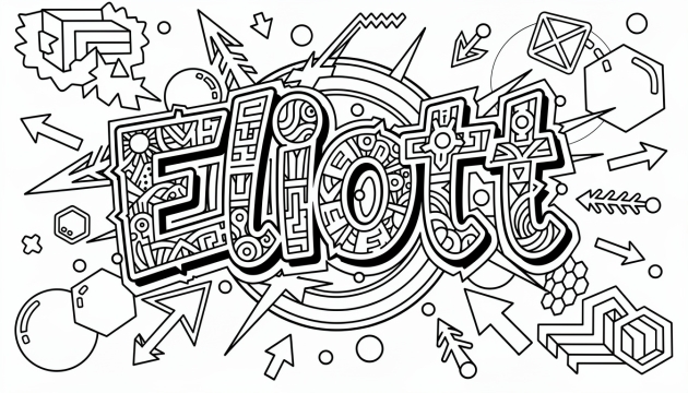 Eliott Coloring Page - Free Printable Name Template