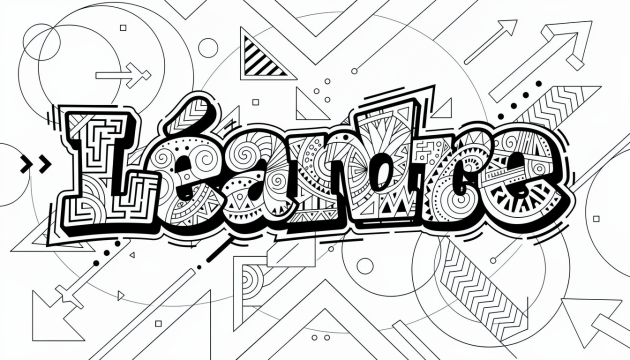 Léandre Coloring Page - Free Printable Name Template