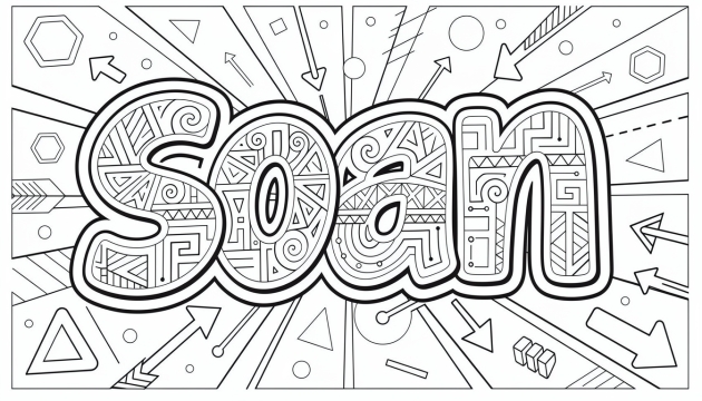 Soan Coloring Page - Free Printable Name Template