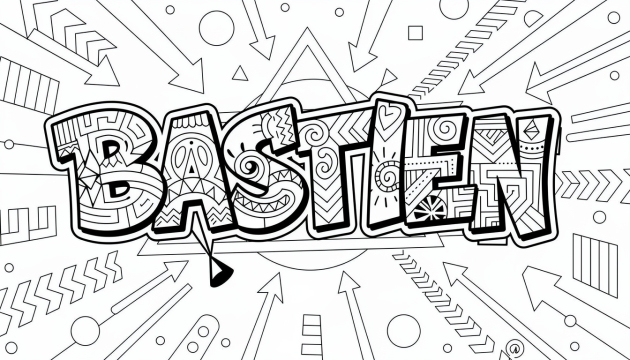 B Harfi ile İsimler Boyama Sayfaları